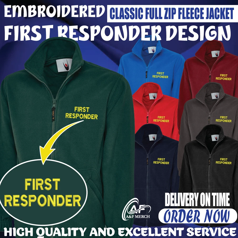 FIRST RESPONDER EMBROIDERED FULL ZIP FLEECE JACKET MEDICAL HEALTH CARE WORKWEAR
Opens in a new windo