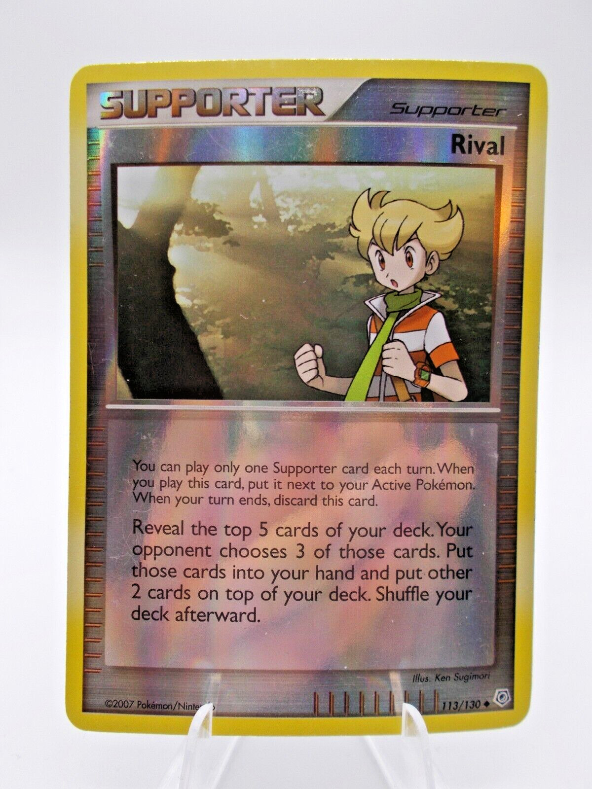 Rival 113/130 Diamond and Pearl Pokémon TCG Reverse Holo Lightly Played