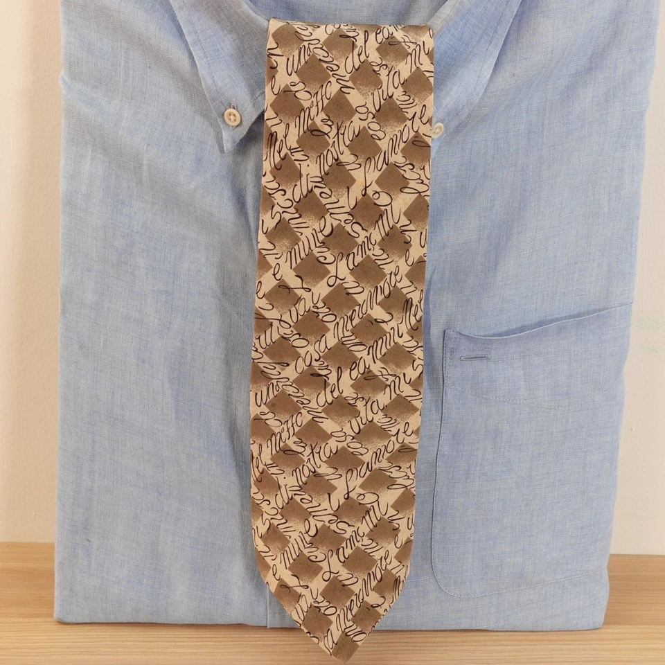 Corbata de cuello para hombre gris topo diamante seda traje llamativo ESTRUCTURA Le Collezioni EE. UU. Foto 2 de 4