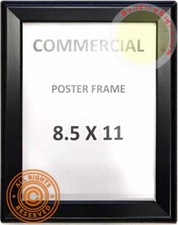 Commercial Picture Frame/Commercial Poster Frame 8.5x11 Black...--REF24-1027
