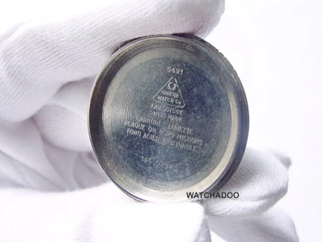 Vintage Omega Seamaster Steel Watch Case Back 166.0202 5491