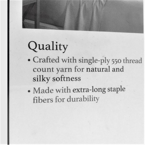 new WHITE 18” Deep Queen Fitted Sheet Charter Club Damask 550 TC 100% Cotton - Picture 4 of 7