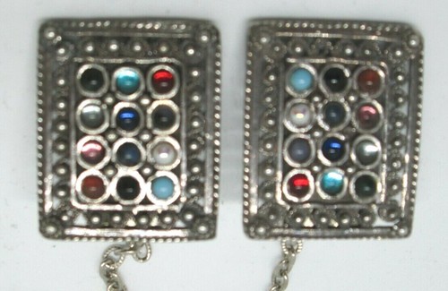 Talith Clip Silver made with 2 Hoshen high priest (cohen gadol) breast shield - Picture 4 of 5