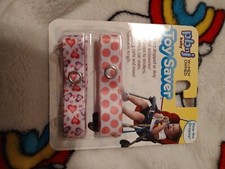 PBnJ baby Toy Saver Strap Holder Leash Secure Accessories pink polka dot/Hearts
