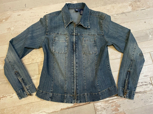 Denim Full-Zip Blue Jean Jacket 