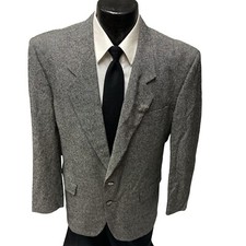 Vtg 60's Gray Multicolor ATOMIC FLECK Sport Coat SILK Jacket ROCKABILLY Blazer