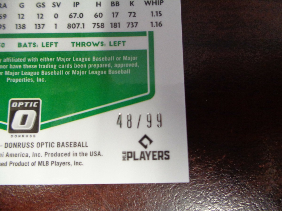 2021 Optic Hyun-Jin Ryu #'ed 48/99 PURPLE Pandora Prizm-BLUE JAYS