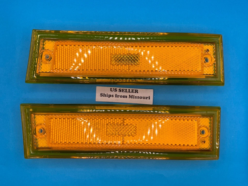 Conjunto de luzes indicadoras frontais esquerda direita para 1981 - 1991 Chevrolet GMC par de lâmpadas - Imagem 4 de 4