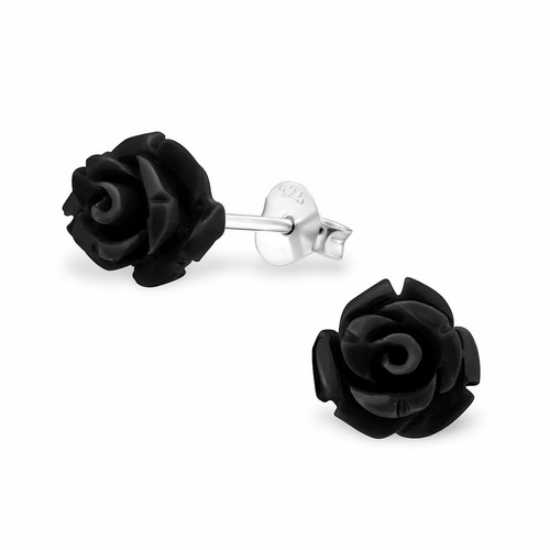 Rosen Ohrringe 925 Silber - Kinder Mädchen Damen Valentinstag Ohrstecker Schmuck - Bild 16 von 25