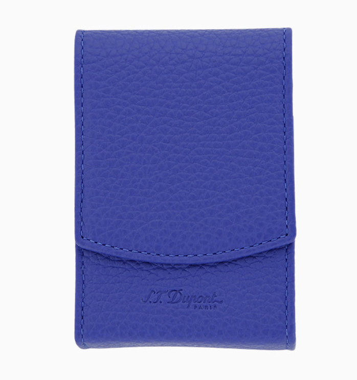 S.T. Dupont Ocean Blue Leather Cigarette Pack Case, Pouch, 183461