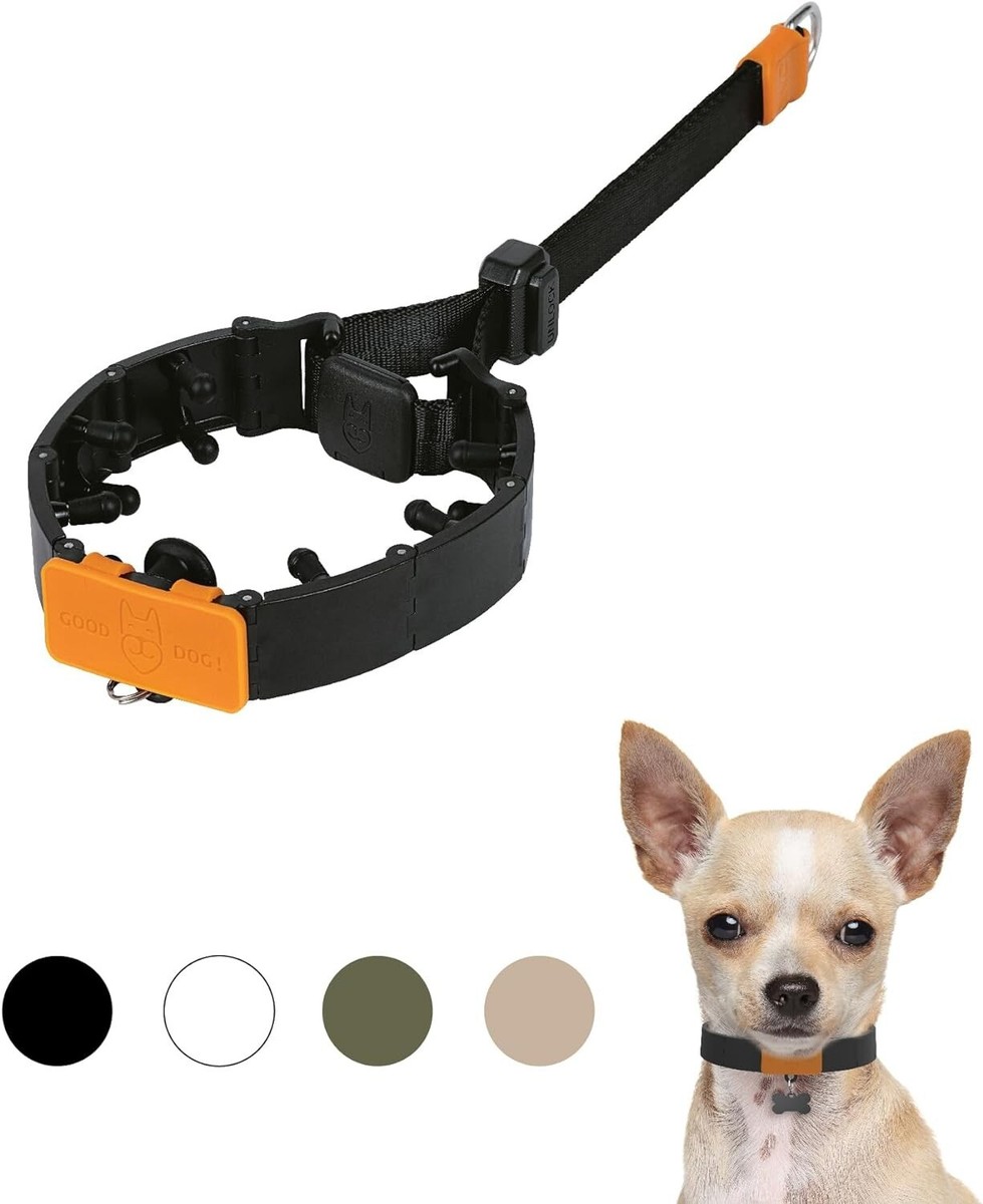 Lightweight Adjustable Dog Prong Collar with Rubber-Capped Prongs