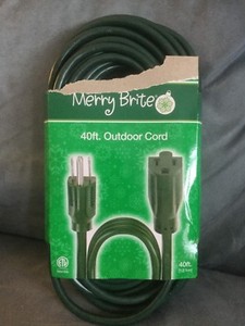 Cvs Merry Bright 40 Foot Outdoor Cord Green For Christmas