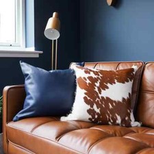 100% Natural Brown Cowhide Pillow Cushion Covers Genuine Hair ON Zipper Cushions