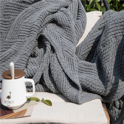 Soft Pure Color Pom Pom Throw Home Decorative Office Sofa Bed Blanket 130*160CM - Picture 30 of 53