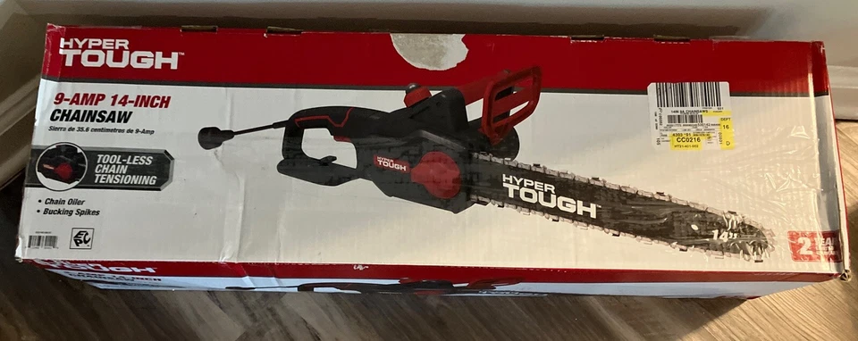 HYPER TOUGH 14 INCH 9 AMP A/C CHAINSAW HT21-401-002-01  NEW in BOX - Image 2 of 4