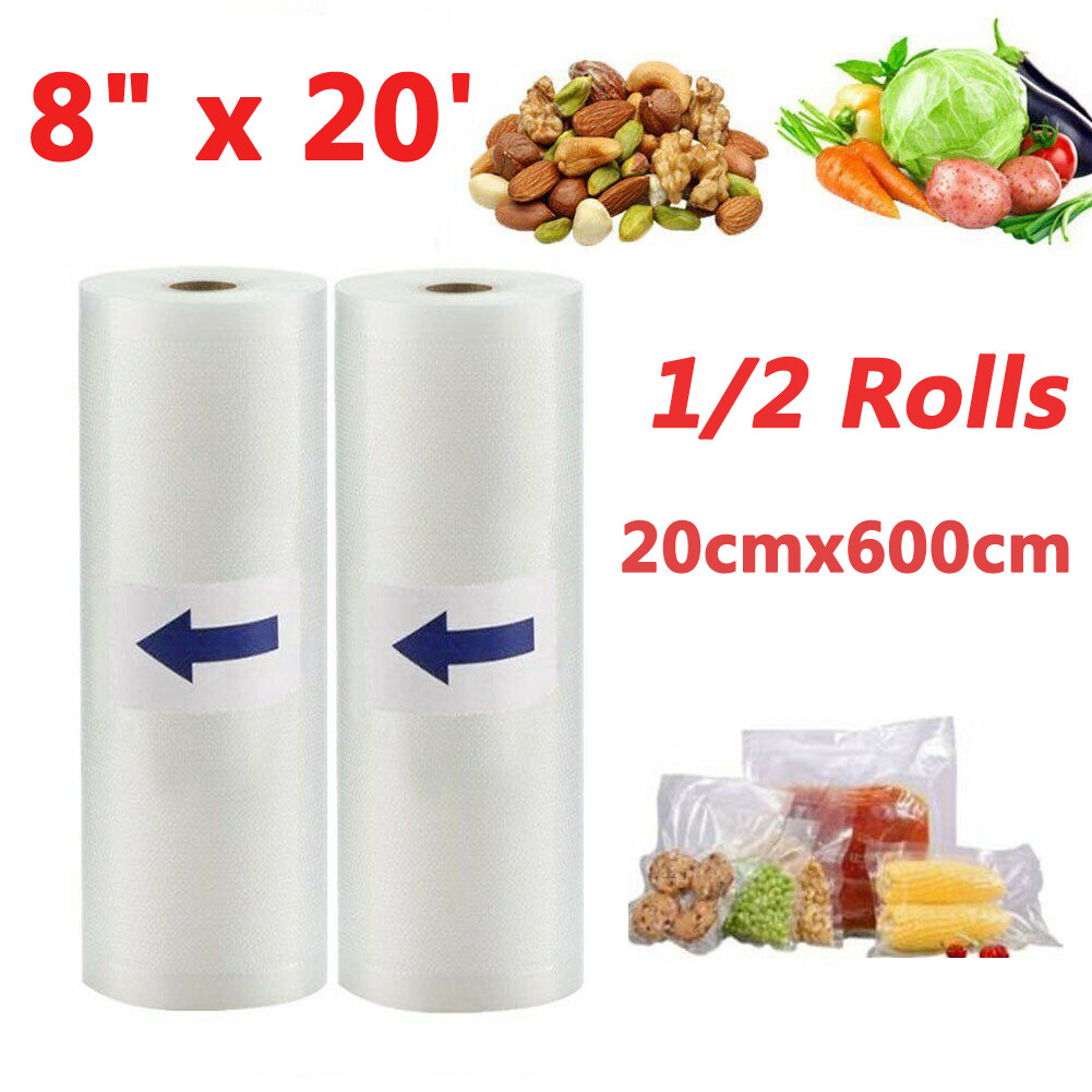 Vacuum Sealer Bags Rolls Storage Food Embossed Food Storage Bags Saver 8