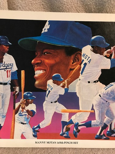 Los Angeles Dodgers 8.5"x11" Litho Print "Manny Mota's 145th Pinch Hit" by J Zar - Picture 4 of 7