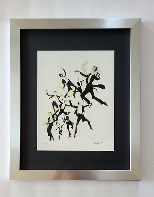 LEROY NEIMAN +  1980's VINTAGE SIGNED PRINT FRAMED + '' FRED ASTAIRE ''