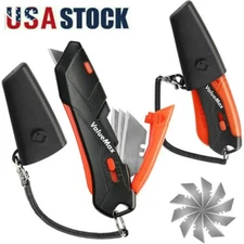 ValueMax 2-PK Box Cutter Knife Self-Retracting 3-Position Locking Blade Knife