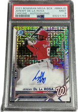 2021 Bowman Mega Box Chrome Rookie Autograph Jeremy De La Rosa #BMAJD PSA 9 MINT