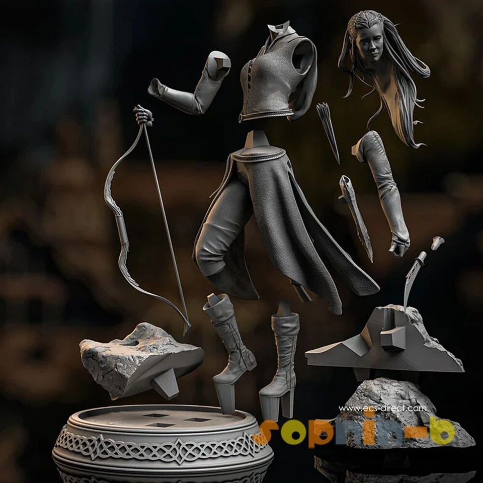 Tauriel NSFW Resin 1:6 Scale Model Kit Unpainted 3d Print GK Statue Figure - Image 2 of 4