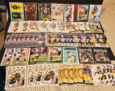 Santonio Holmes Pittsburgh Steelers Lot of 52 with 4 2006 Rookie RC