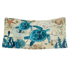 -Drying Beach Towel with Sea Turtle Pattern, Soft and Absorbent, Suitable1475