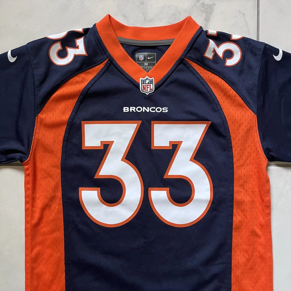 Футболка Nike Denver Broncos молодежная для мальчиков средний размер NFL футбол Williams 33 полиэстер - Изображение 3 из 4