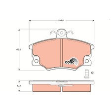 Satz Bremsbeläge Bremsklötze vorne für Fiat Argenta 132 Barchetta 183 | 47115