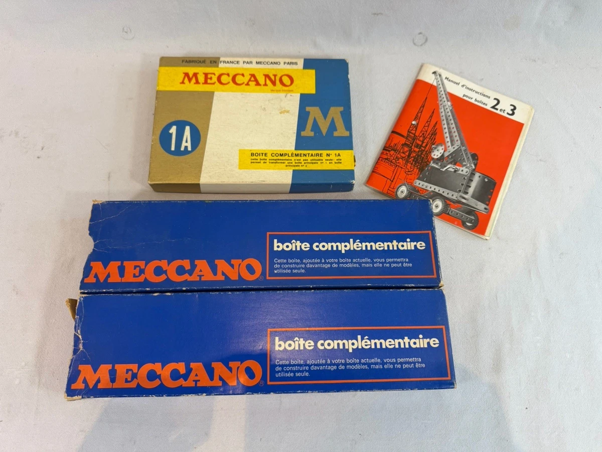 Lot Meccano ancien – boîtes France 2,3,7 + rails - Collection