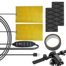 Motorcycle Electric Heated Handle Heating Grips Set Handlebar Warmer Grip Cover