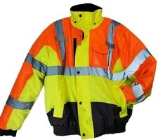 Radwear HIGH VISIBILITY INSULATED HI Vis REFLECTIVE WATERPROOF JACKET Some Stain