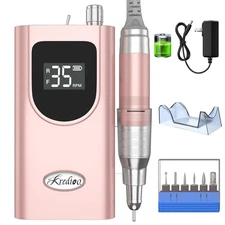 Kredioo Nail Drill, 35000RPM Nail Drills for Acrylic Nails Professional Cordl...