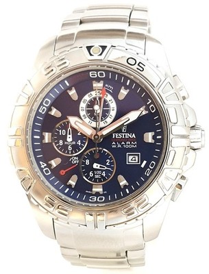 FESTINA F16162 TOUR CHRONO ALARM 1/20, DATE, 44MM,GLAS NEU,BATT. NEU,TOPZUSTAND 