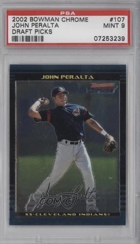 2002 Bowman Chrome Draft Picks & Prospects Jhonny Peralta PSA 9 MINT Rookie RC