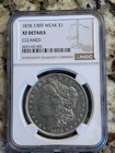1878 7/8 TF Weak Silver Dollar $1 XF (Cleaned)