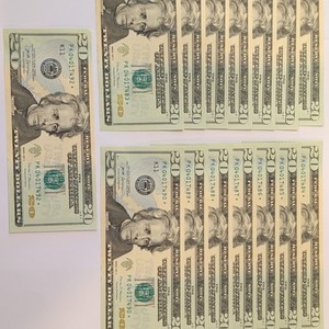 Uncirculated $20 Star Note Lot of 14 Consecutive Serial Numbers Series 2017A