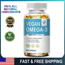 Omega 3 Fish Oil Capsules 3x Strength 1200mg EPA & DHA,Highest Potency 60 Caps