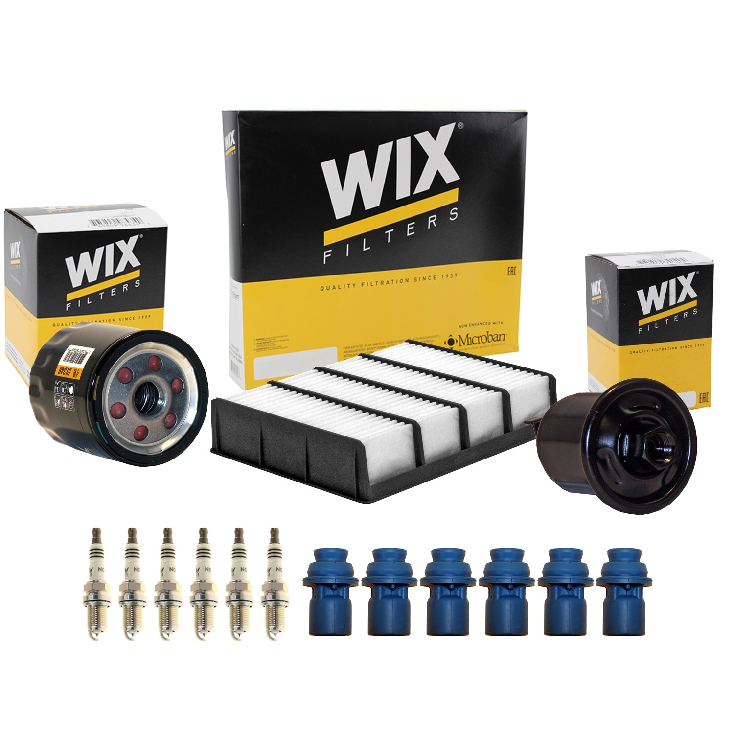 Wix Tune Up Kit NGK 6 Spark Plugs  Boots Kit for Toyota Supra 3.0L L6 DOHC GAS
