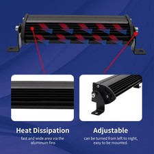 8Inch LED Double Row Light Bar for Car Truck Off Road Auxiliary Work Lamp
