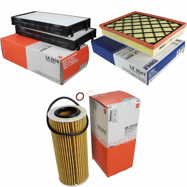 Mahle / Knecht Innenraumfilter LA 221/S Luftfilter LX 2641 ÖLfilter OX 177/3D-image