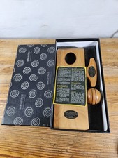 ANCIENT NZ KAURI WOOD WINE BOTTLE HOLDER SET UNEARTHED 45000 YEARS OLD BOXED COA