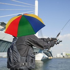 Hands Free Umbrella Hat Rainproof Practical Compact Foldable for Hiking Gift