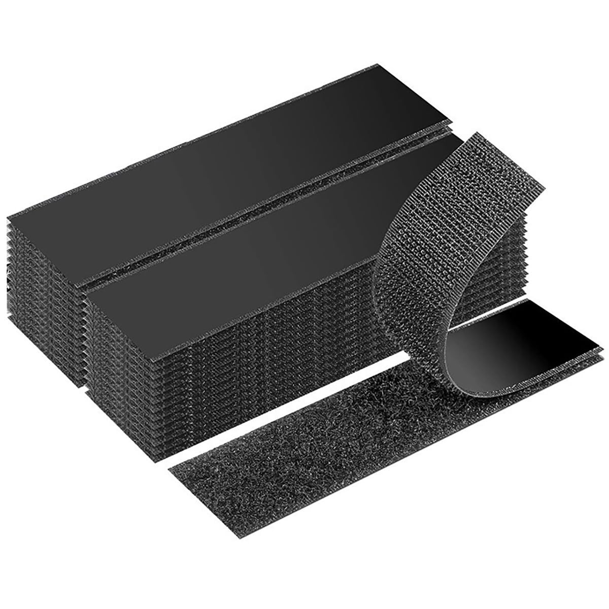 24-Pack 1x5 Inch Adhesive Hook and Loop Strips - Nylon Fasteners for DIY & Crafts