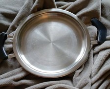 AMC 24cm Pfanne Edelstahl Bratpfanne Griddle Kasserolle Classic Grillpfanne