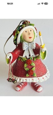 MacKenzie Childs Dash Away Donna s Elf Mini Ornament New