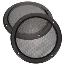 2Pcs Black Iron Speaker Grill Covers Durable Mesh for Vehicle Audio Protection
