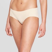 Women  s Auden Lot Of 5 Invisible Edge Hipster Panties Tan M NEW 