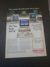 Tandy 1000 SL Computer Radio Shack Print Ad 1988 8X11
