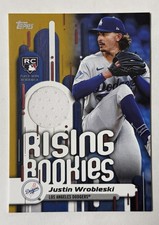 2025 Justin Wrobleski Topps Update RC Relic RRR-JW GOLD /50 SSP Rising Rookies